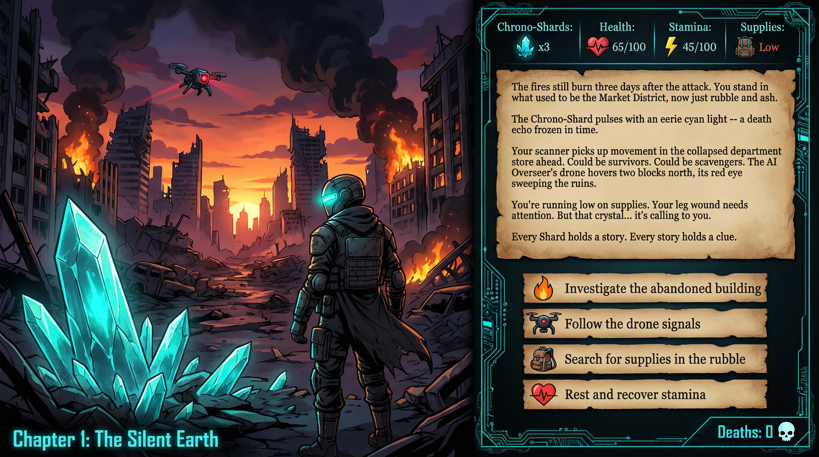 Infinite Ways to Die Game Interface